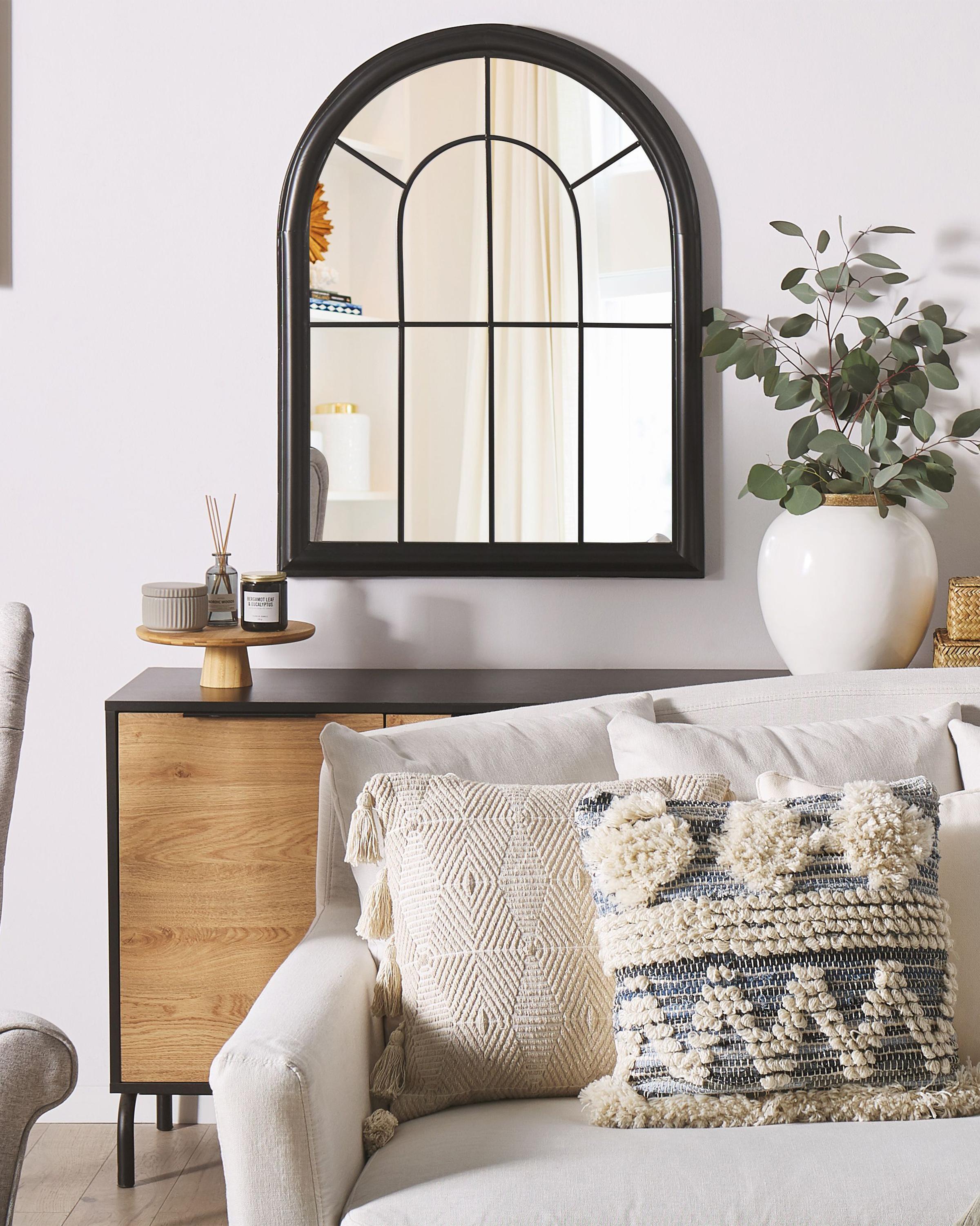 Wall Mirror EMBRY 69 cm 89 cm Metal Black