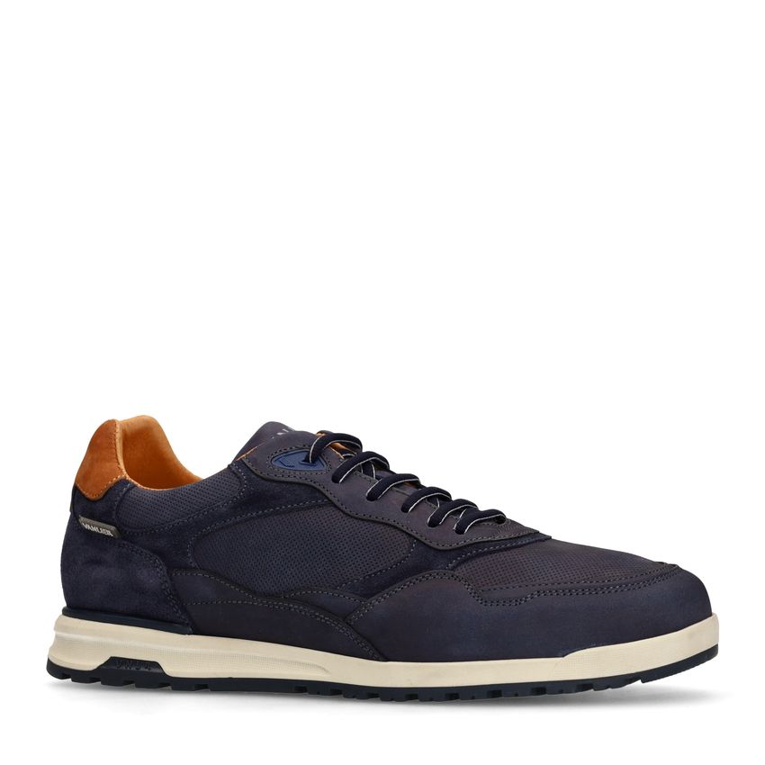 Van Lier Donkerblauwe nubuck sneakers
