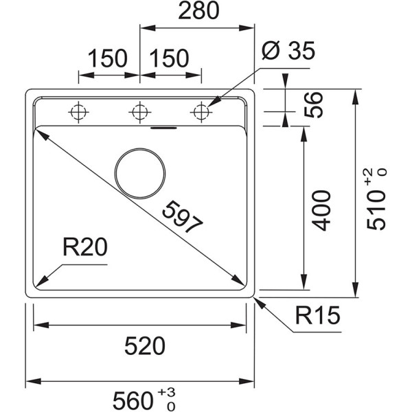 FRANKE Zlewozmywak MRG 610-52 czarny mat