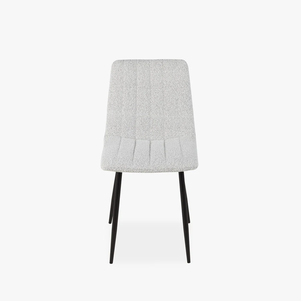 Cadeira Branco Castanho com Pés em Metal Preto RIBE