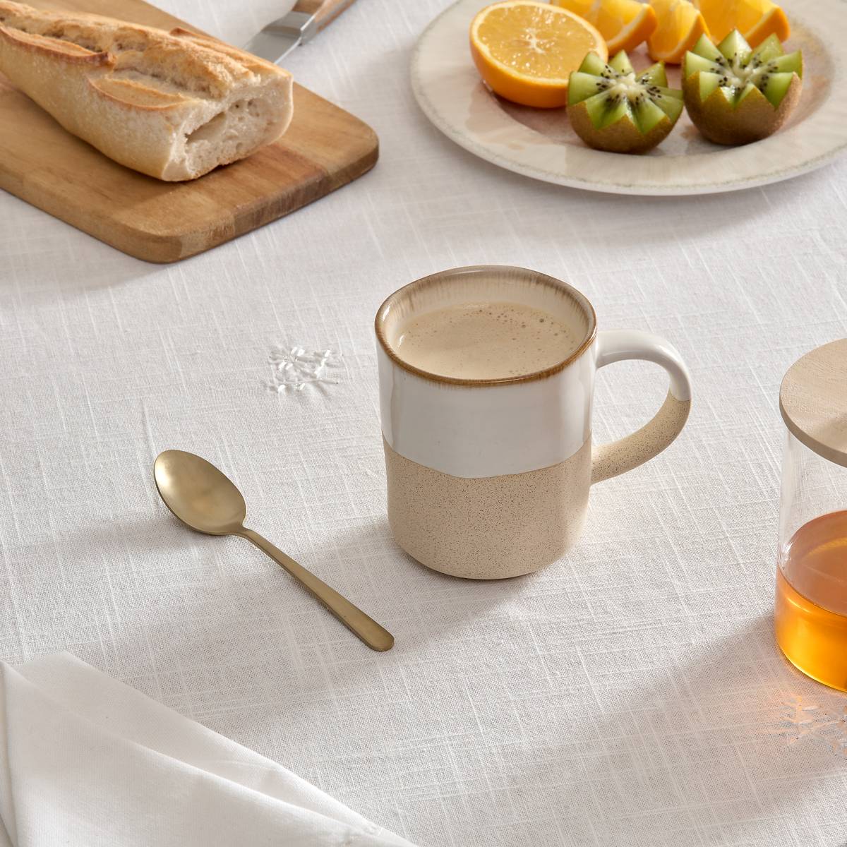 Mug "Kate" 320 ml, earthenware, White