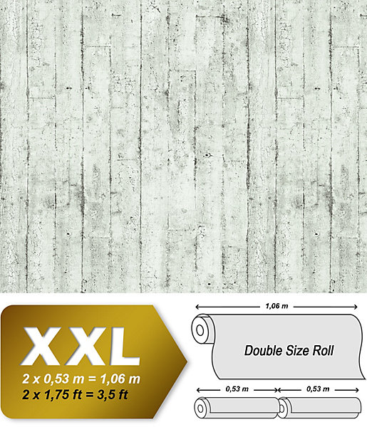 Papier peint aspect bois EDEM 81108BR00 papier peint gaufré à chaud avec dos intissé légèrement texturé au style shabby chic mat b