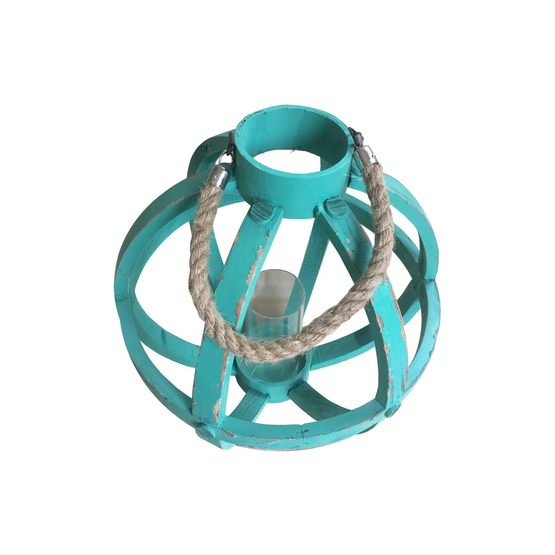 MAGIC ATMOSPHERE - Lanterne ronde en MDF et verre vert