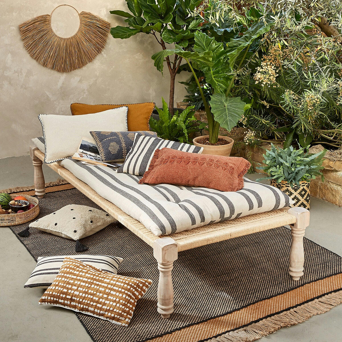 Housse de coussin rayée, Minille