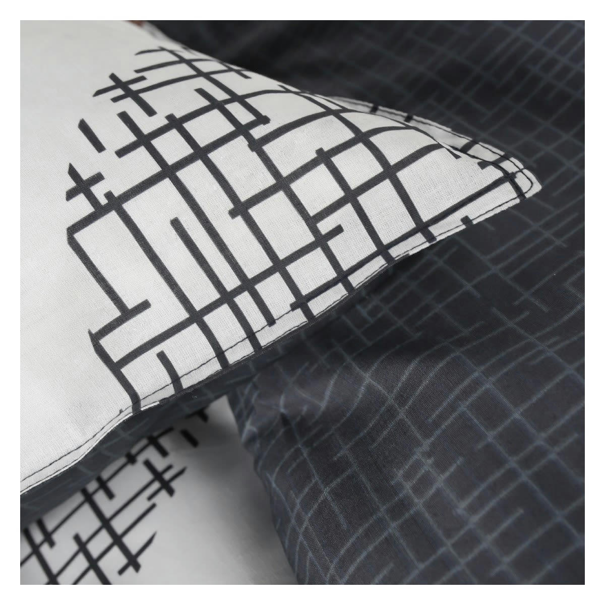 SUNSHINE MAEL - Parure de lit 2 personnes imprimé en Coton Bleu 220x240 cm