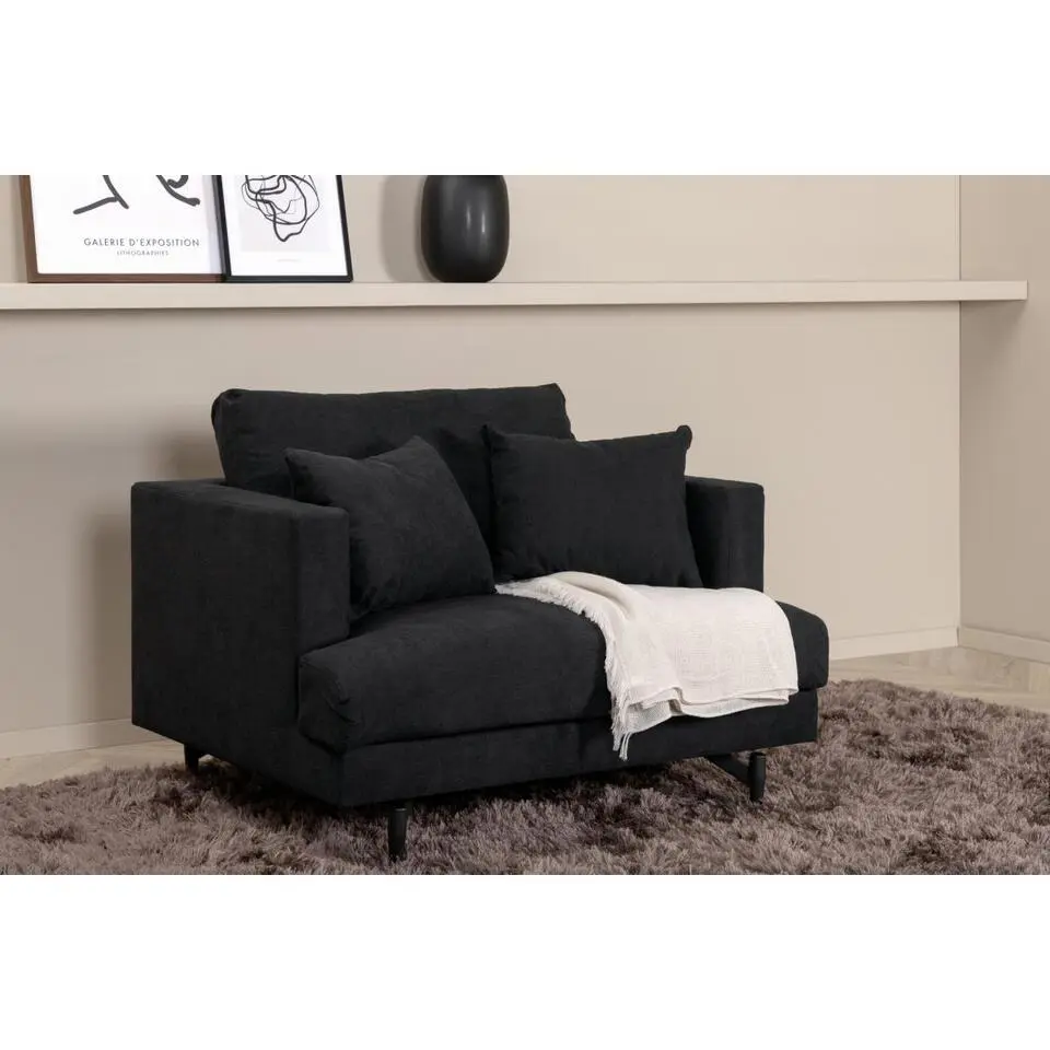 Svea - Ruma fauteuil - zwart