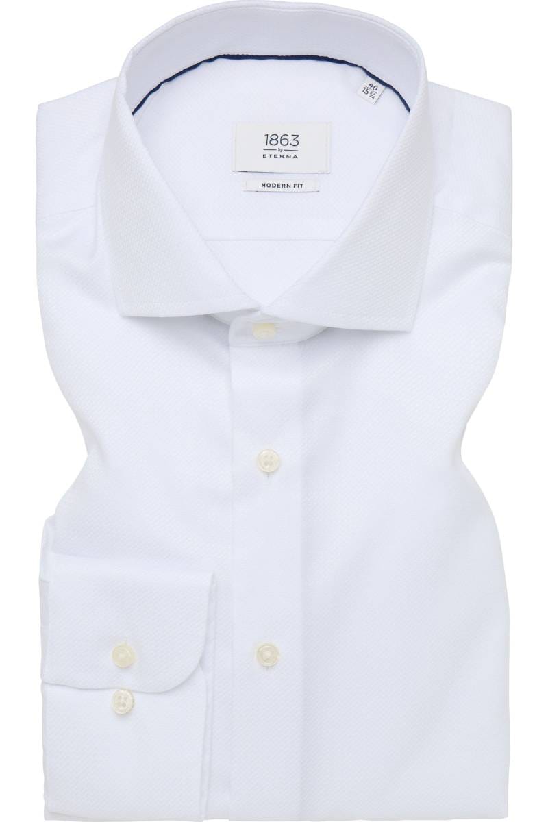 ETERNA 1863 Modern Fit Hemd weiss, Strukturiert