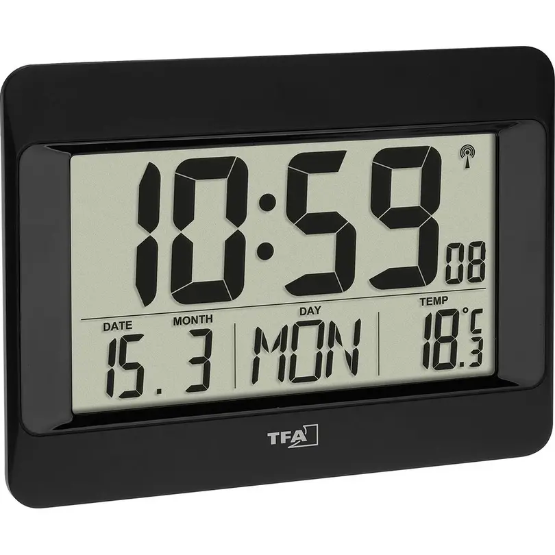 Wanduhr TFA mit Innentemperatur