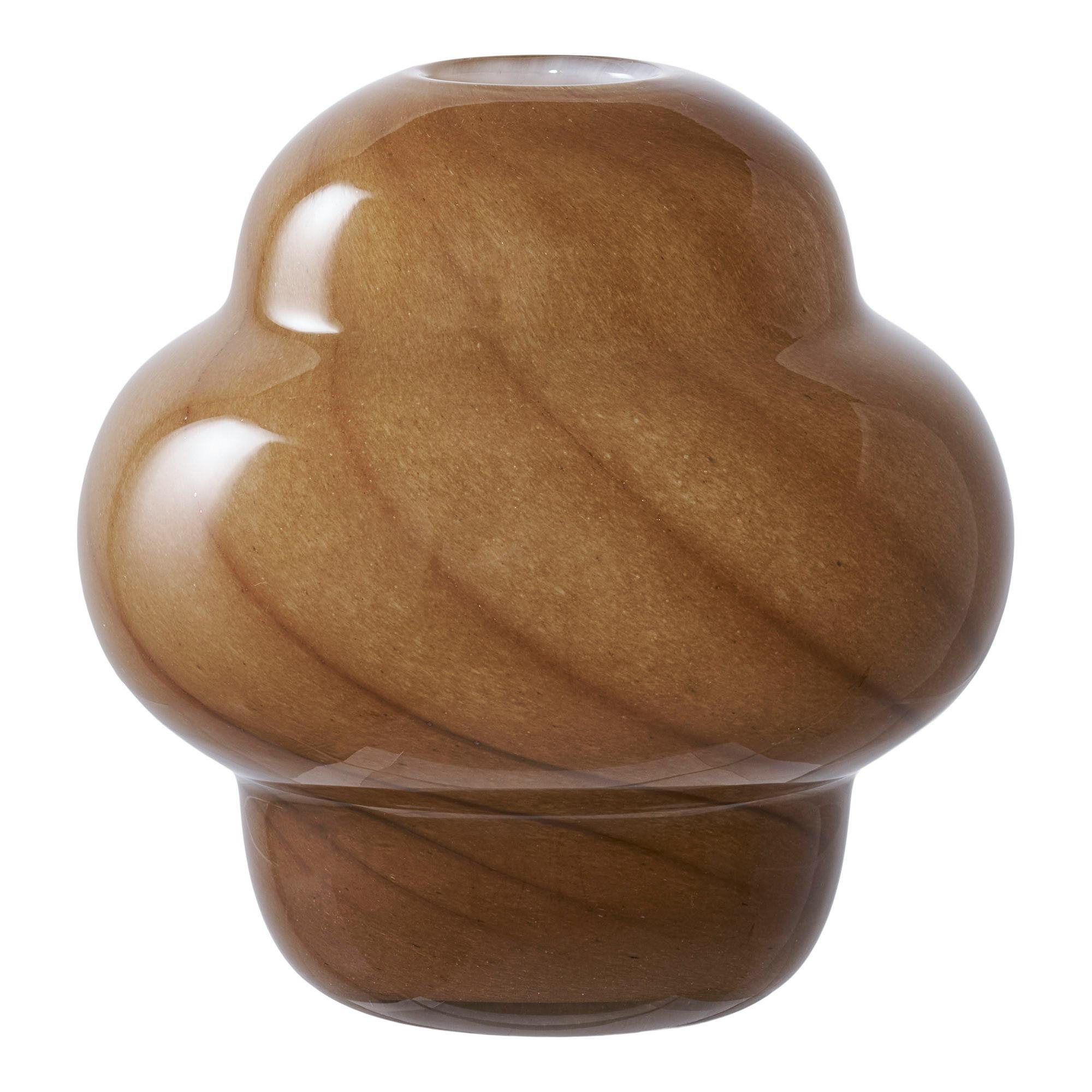 Vase vintage marron forme ronde