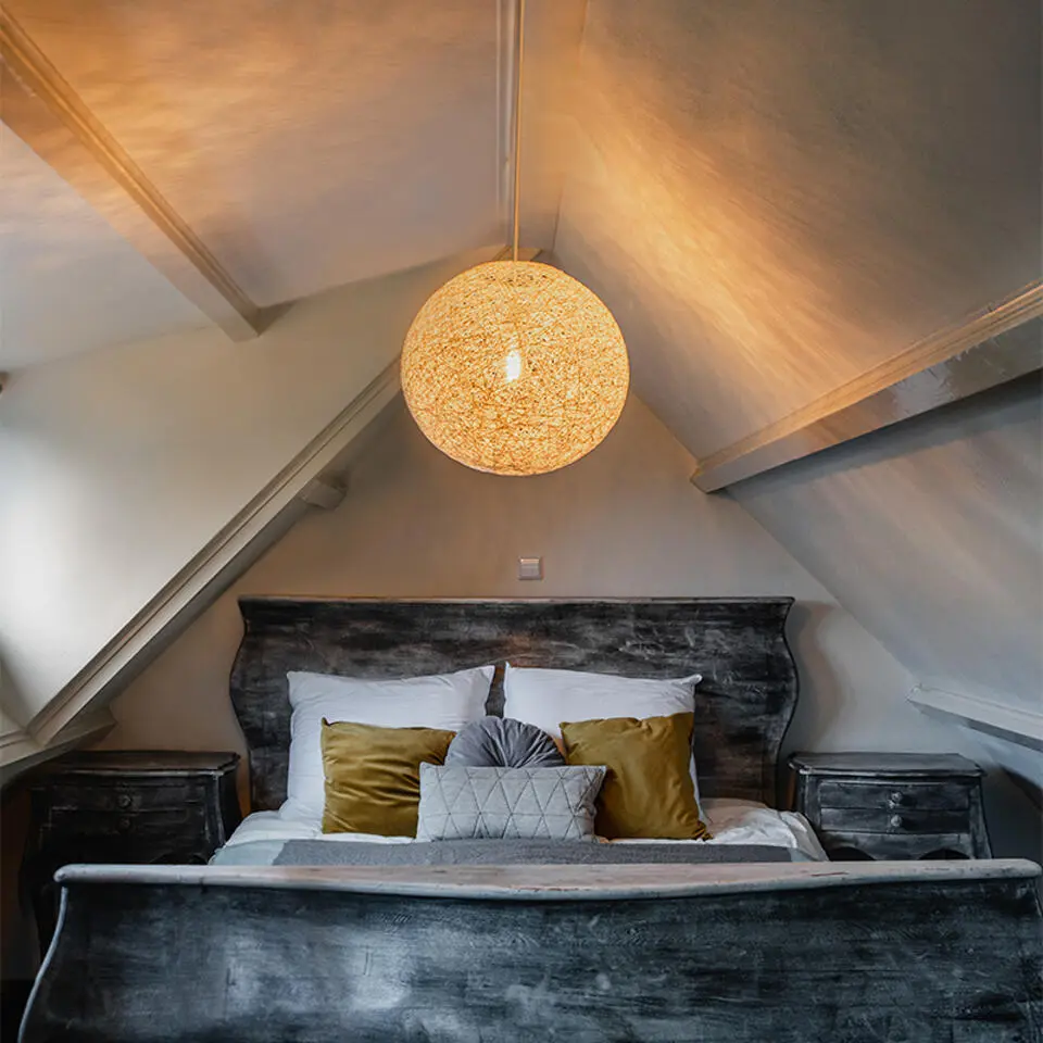 Qazqa hanglamp corda wit e27