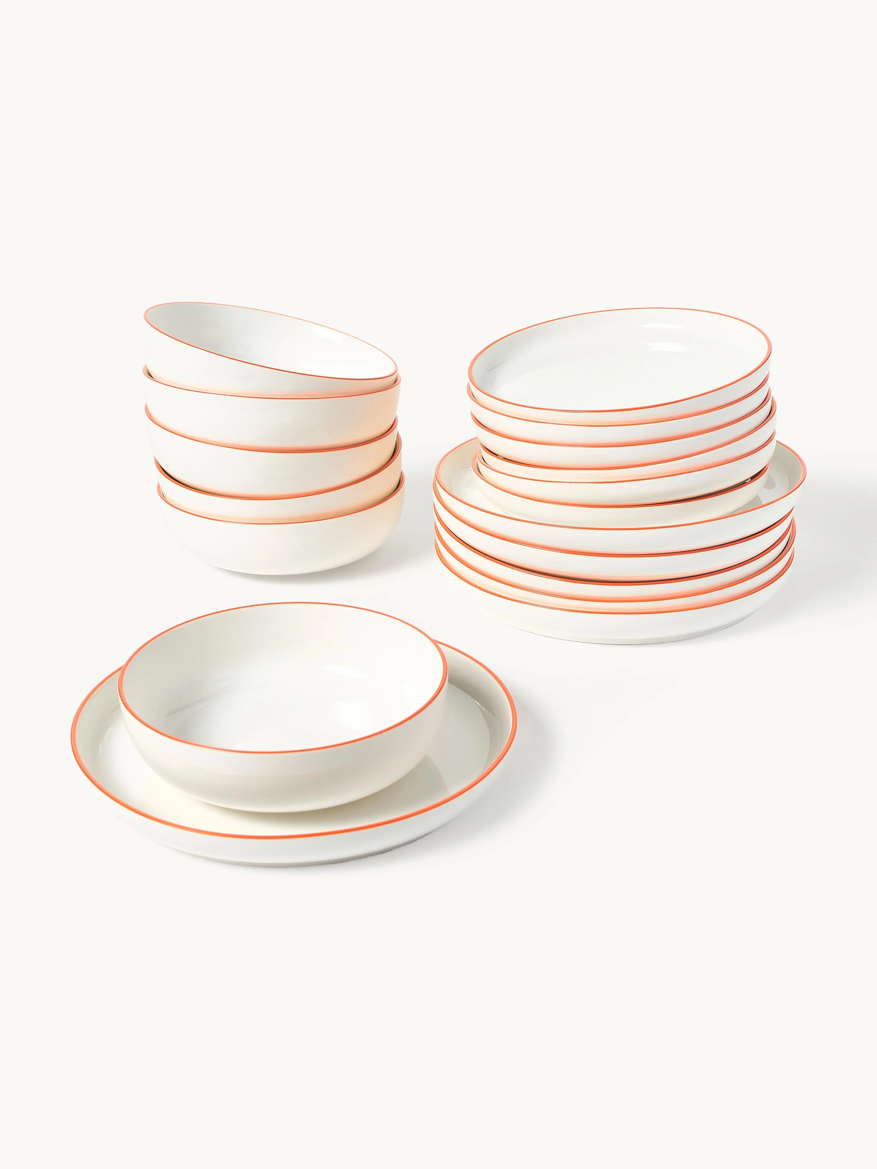 Porzellan-Geschirr-Set Facile, 6 Personen, 18er-Set