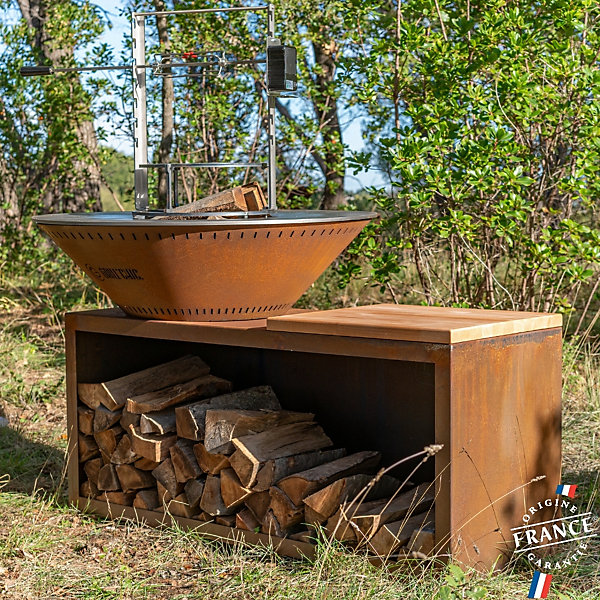 Brasero Traditionnel Corten 103 Double Cuve