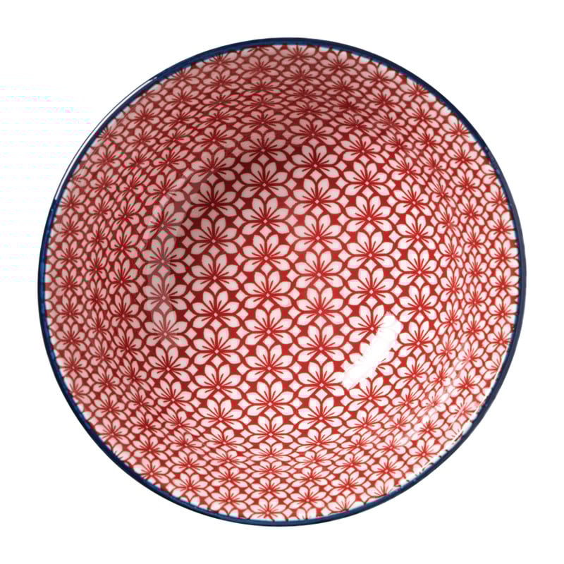 Schaaltje Amily groot - donkerblauw/rood - &Oslash;15.5x7 cm