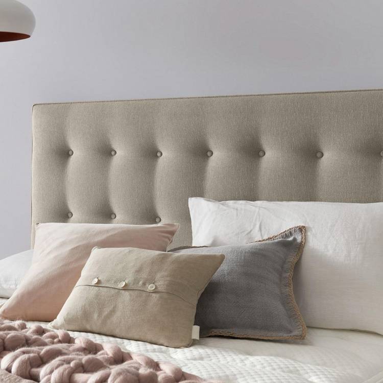 Silentnight Hayez Woven Kingsize Headboard - Sandstone