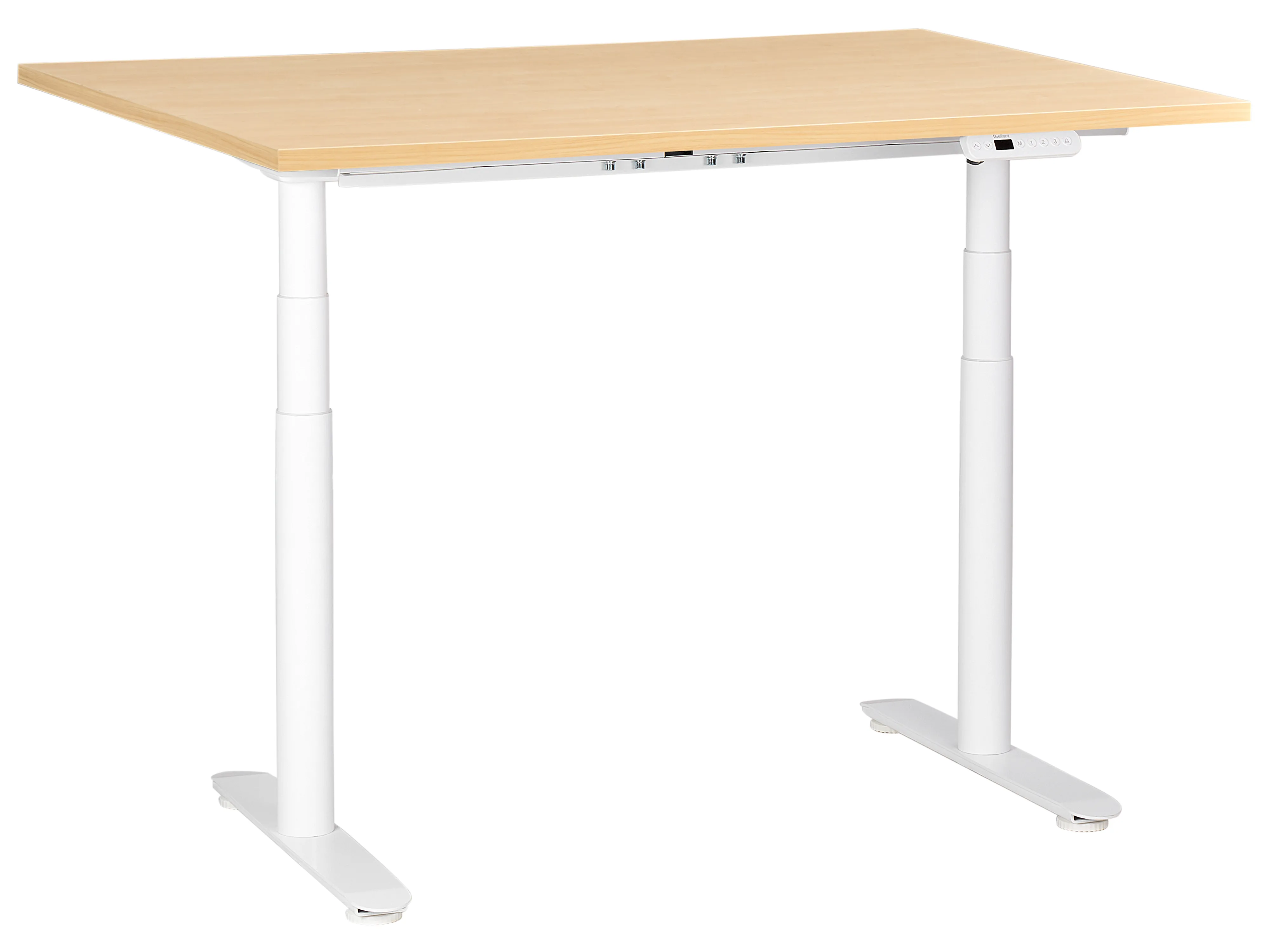 Electric Adjustable Standing Desk DESTINAS Light Brown/ White 120 cm 72 cm