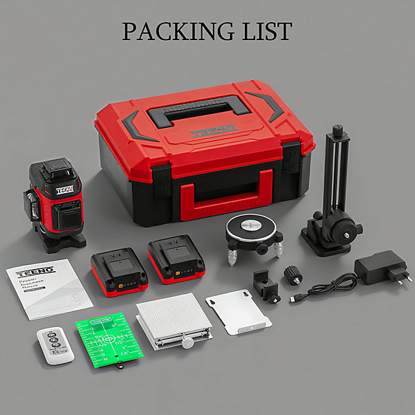 Laser Niveau 360 Vert ,5400mAhx2 Autonivelant, 4x16Line Portable et Léger