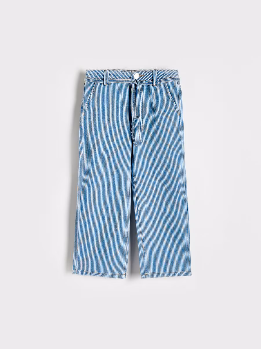 Patterned Straight Jeans