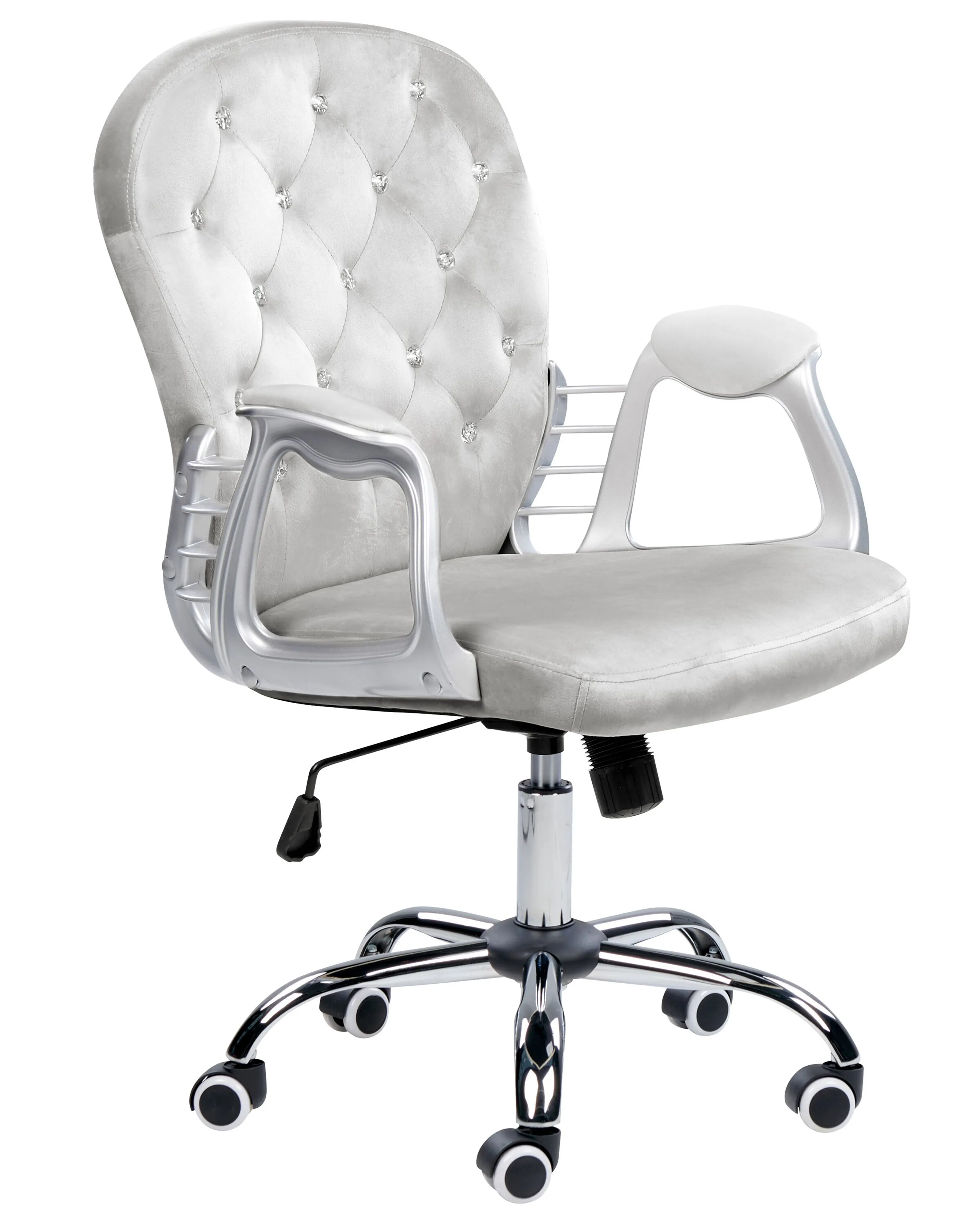 Desk Chair PRINCESS Velvet Light Grey