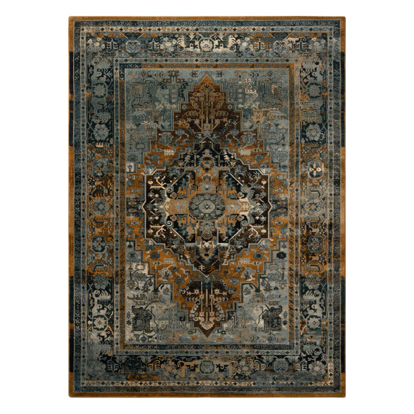 Dywan wełniany POLONIA ALHAMBRA Ornament, ramka koniak170x235 cm