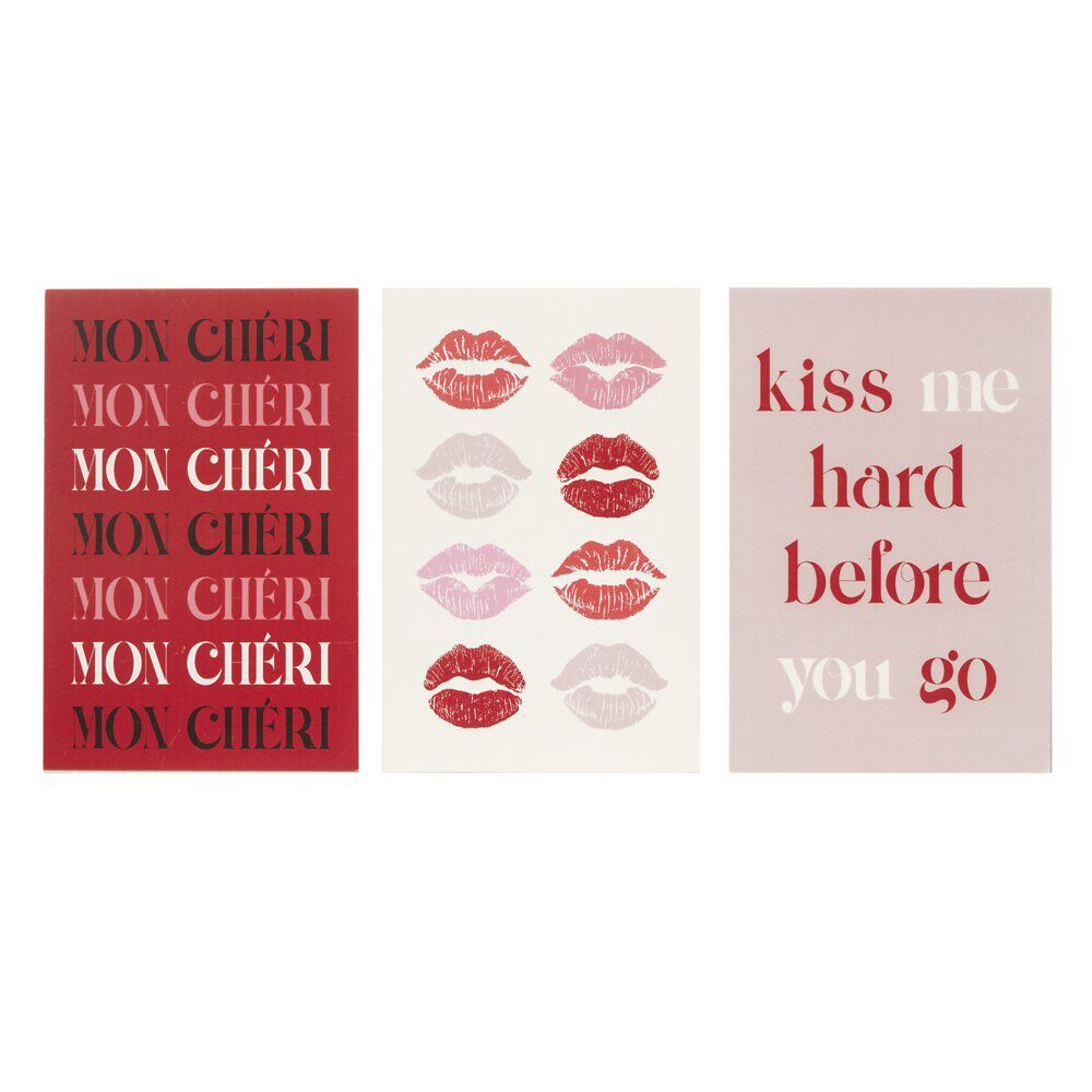 Affiche x3 thème amour 10x15cm (2 modèles)