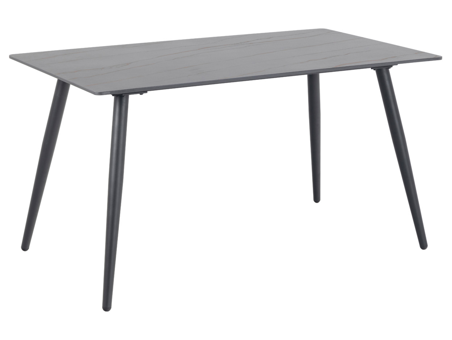 Stół prostokątny Wicklow 140x80 z płyty ceramicznej czarny