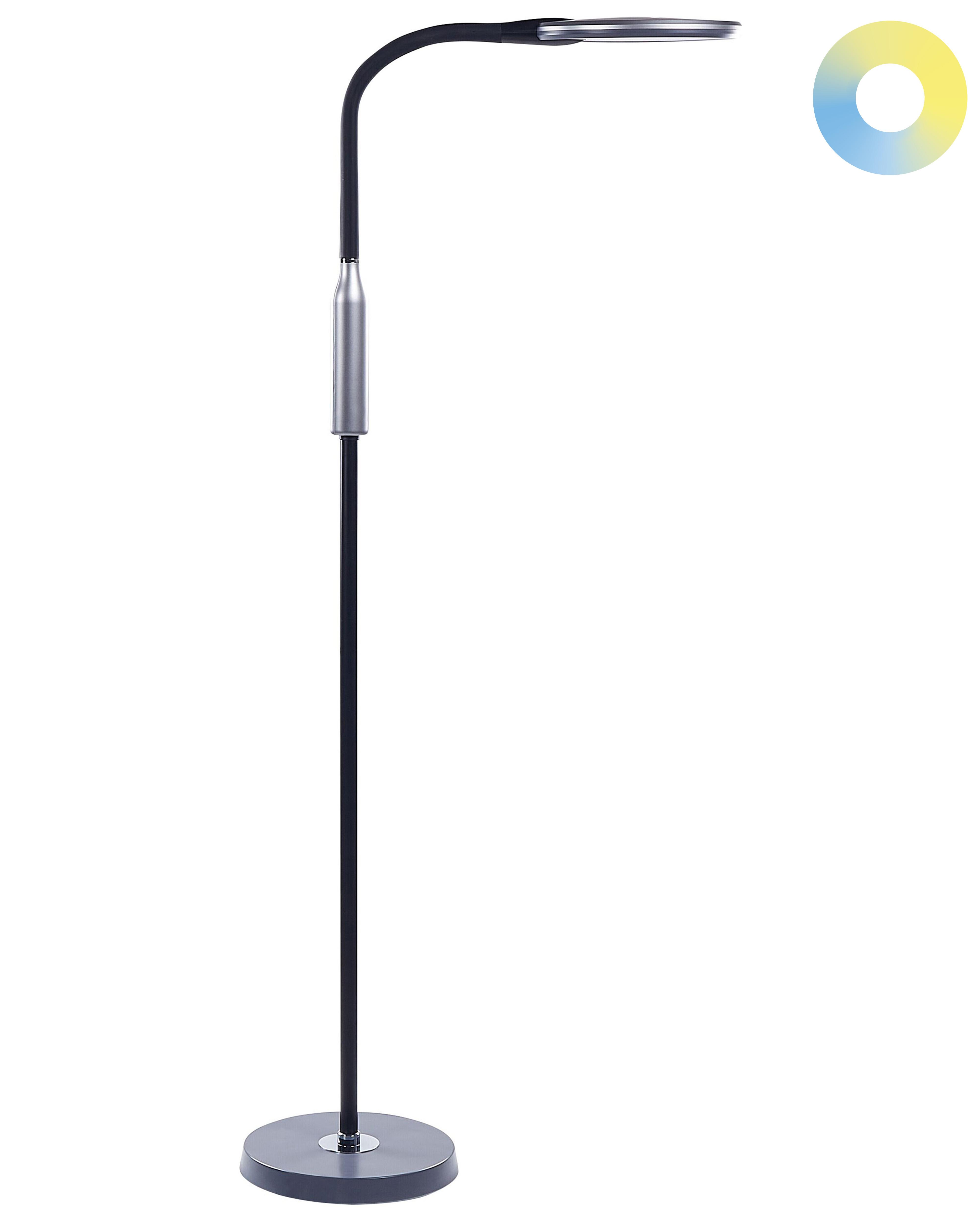 LED Floor Lamp CASSIOPEIA with Dimmer Metal Black