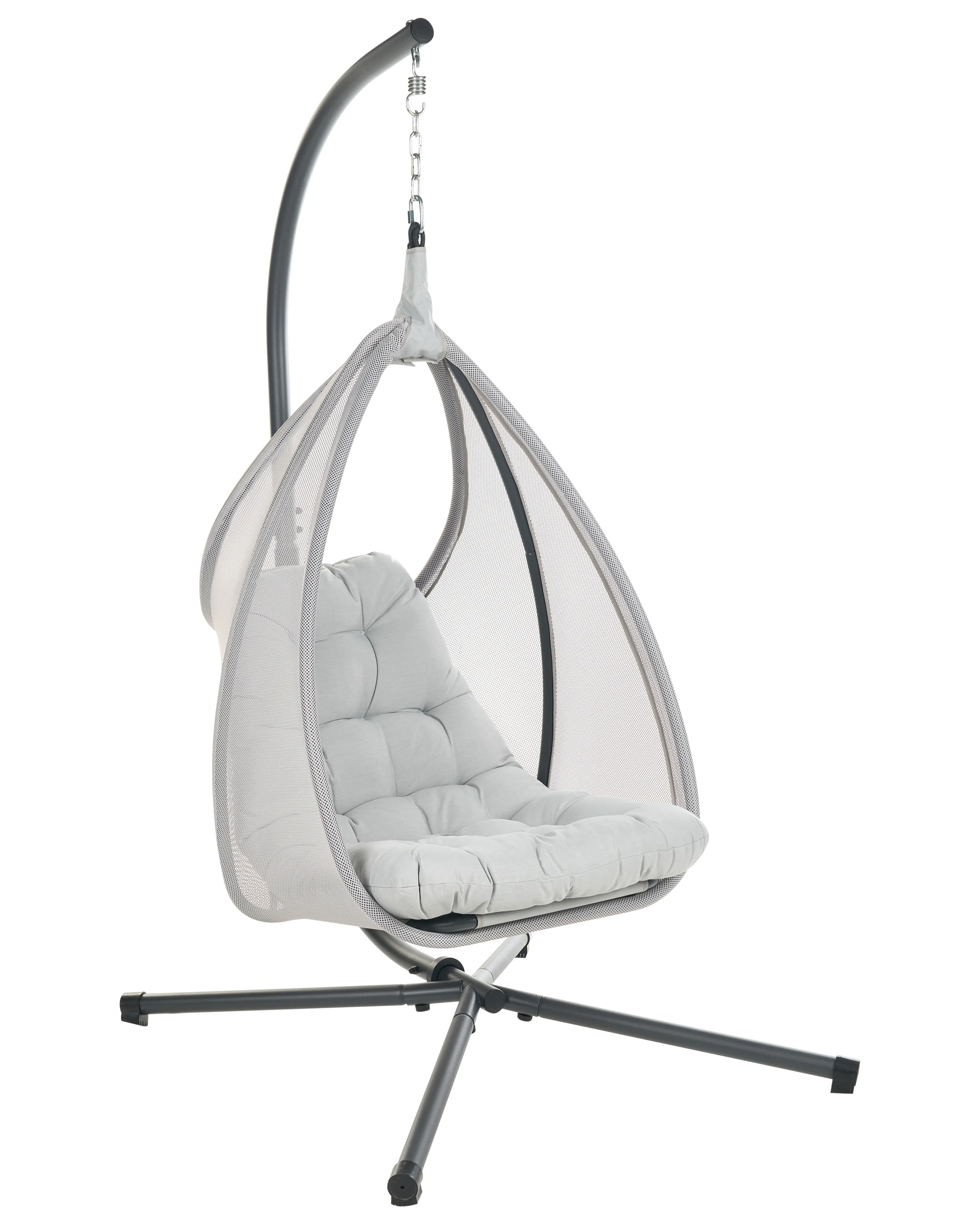 Hanging Chair with Stand AVEGNO Fabric Light Grey
