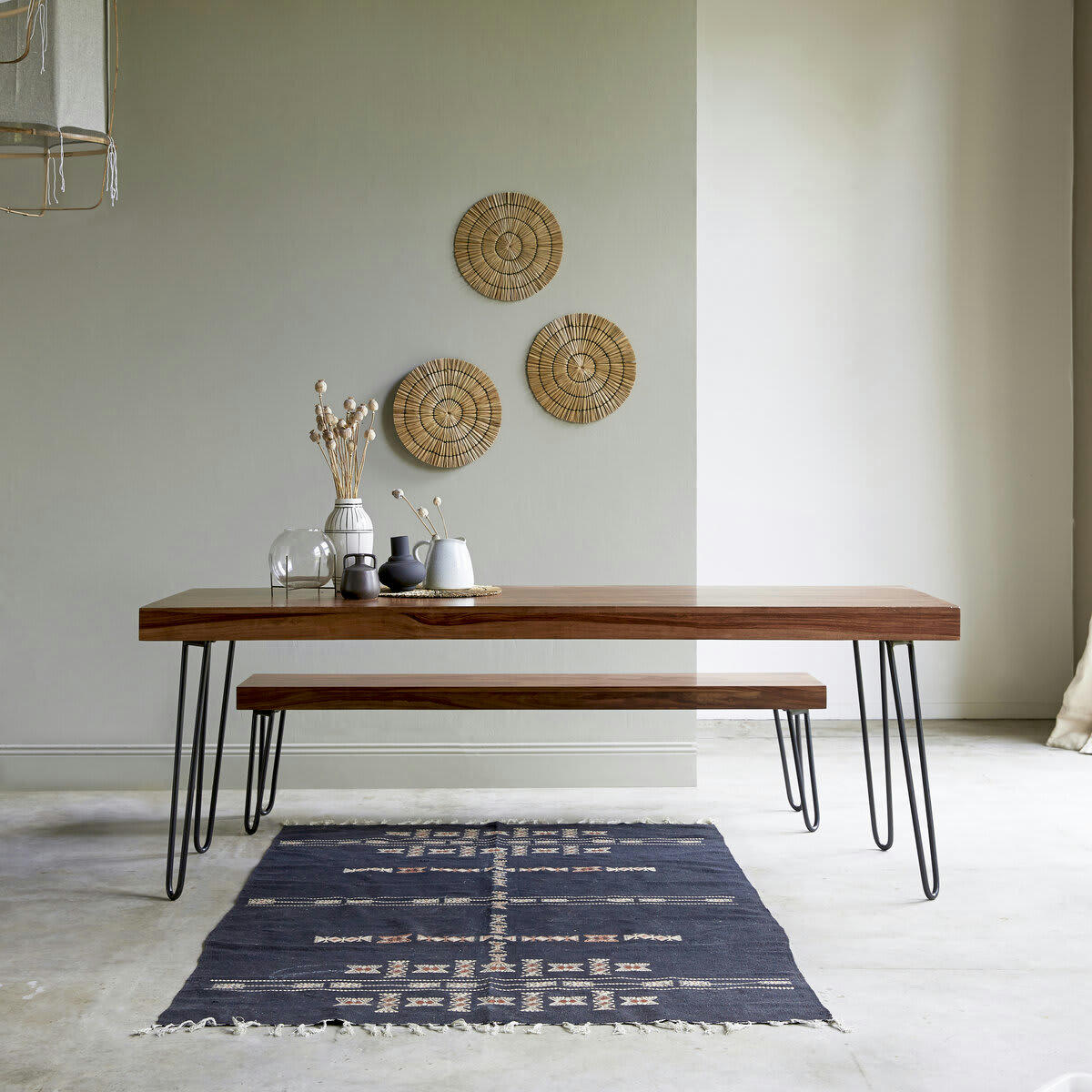 HELGA - Table en palissandre massif 6/8 pers.