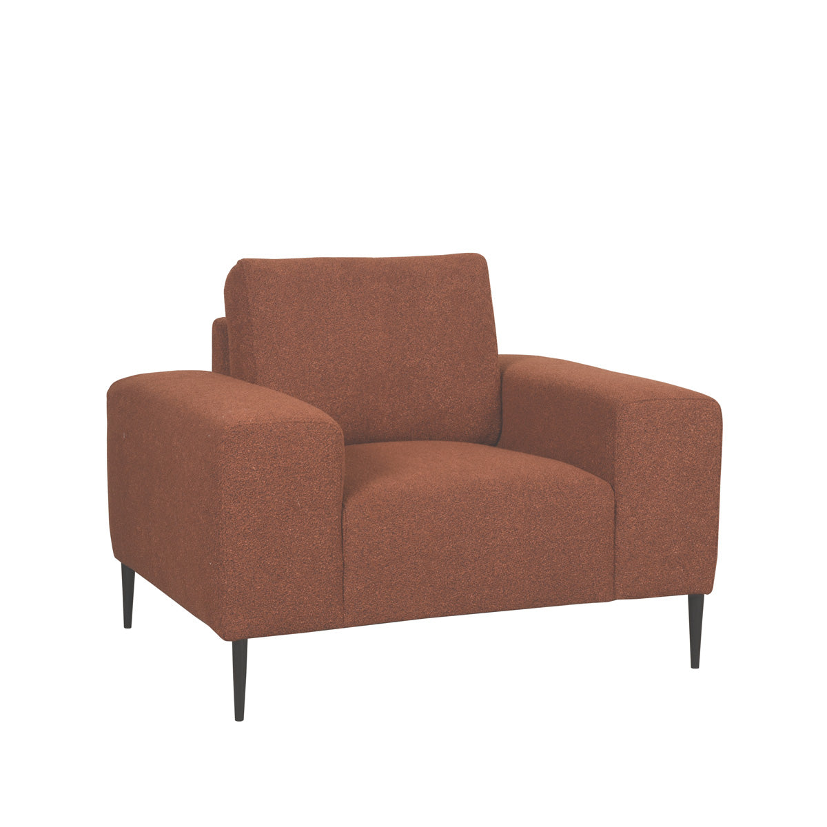 LABEL51 Fauteuil Ferraro - Oranje Bouclé - 112x88x85cm