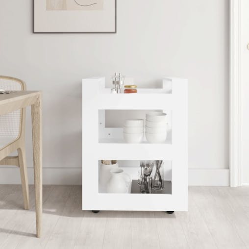 NNEVL Kitchen Trolley White 60x45x80 cm Engineered Wood