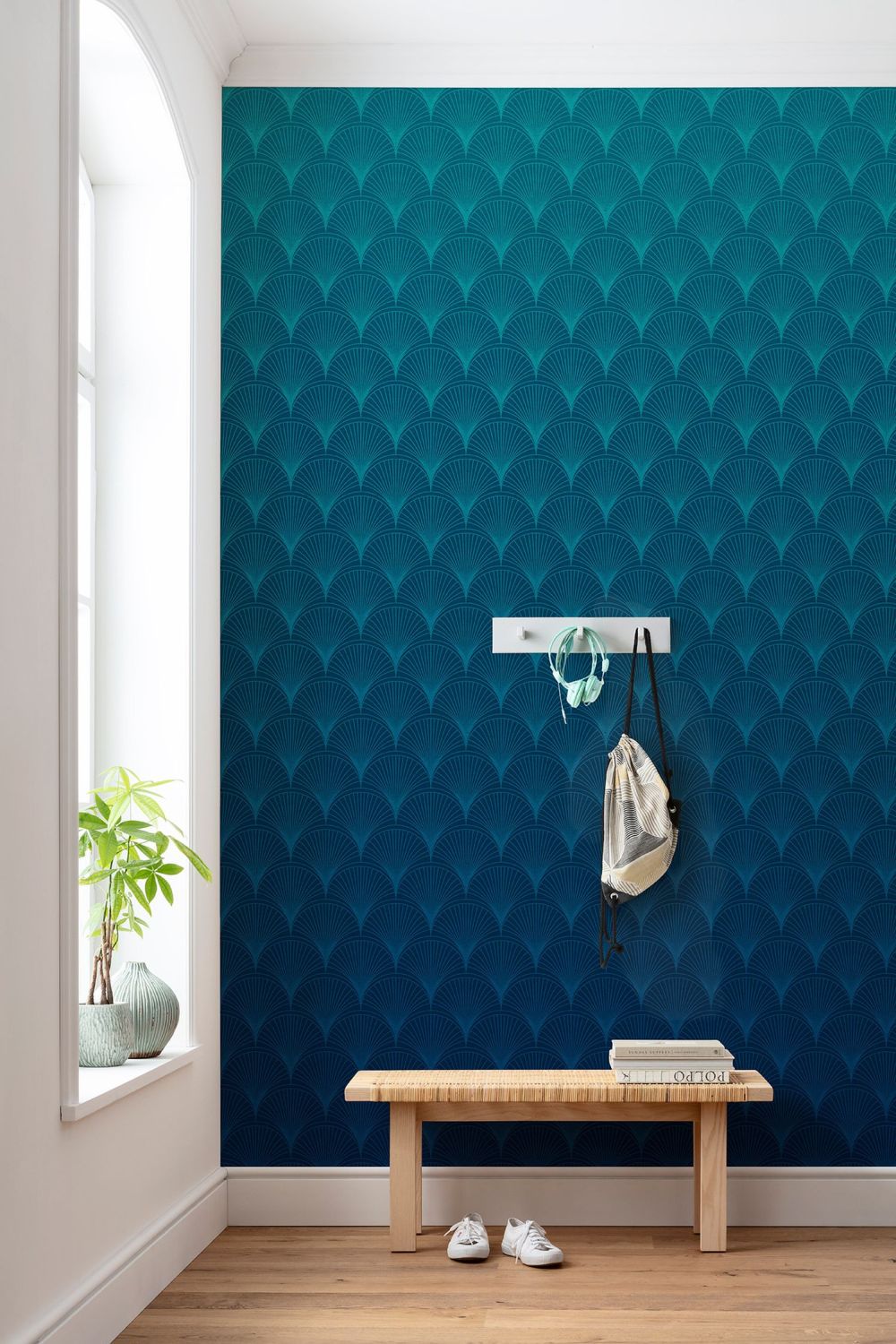 Sanders & Sanders fotobehang art deco blauw - 200 x 280 cm - 611819