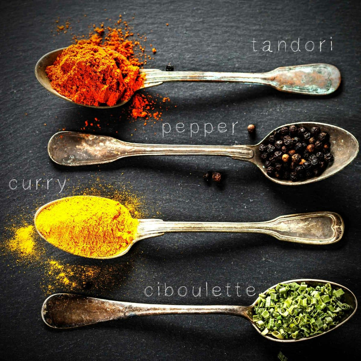 ÉPICES - Tableau sur toile épices 45x45 cm