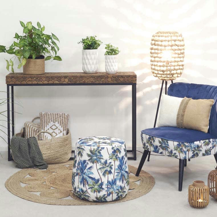 - Pouf en tissu jungle