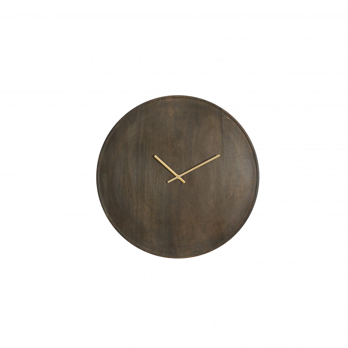 Light & Living - Veti klok Ø56 cm - mangohout donkerbruin