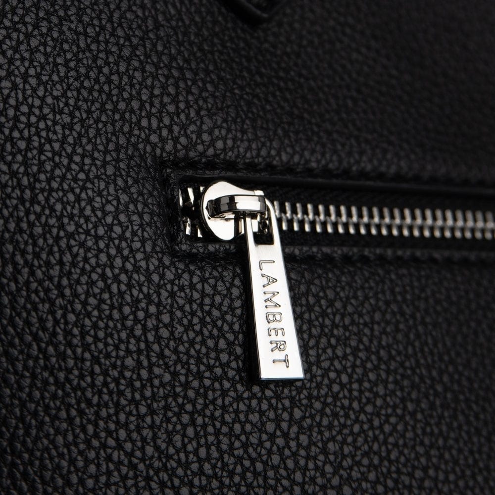 The Claire - Recycled Black Vegan Leather Tote Bag