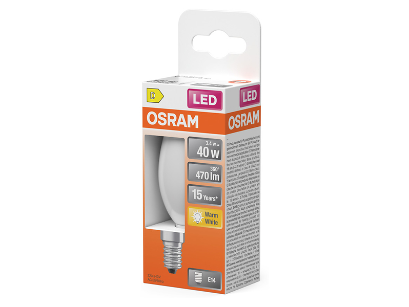 Żarówka LED E14 z ciepłą barwą światła