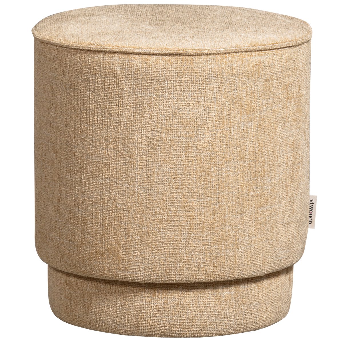 vtwonen poef Pearl - Chenille - Butter Melange - 45xØ40