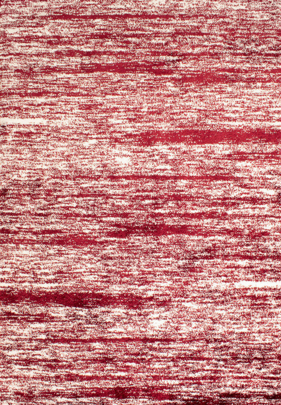 OSLO - Tapis shaggy abstrait style moderne rouge - 120x160 cm