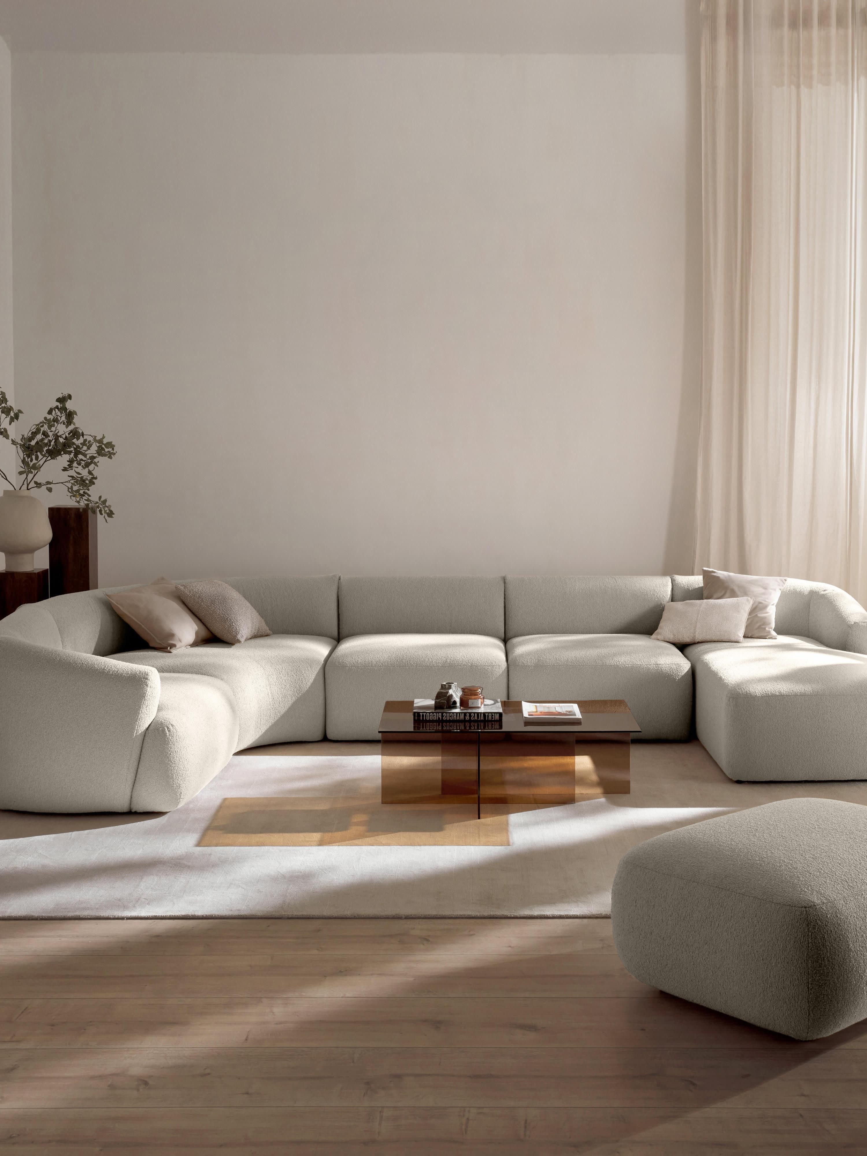 Modulares XL Bouclé-Sofa Sofia