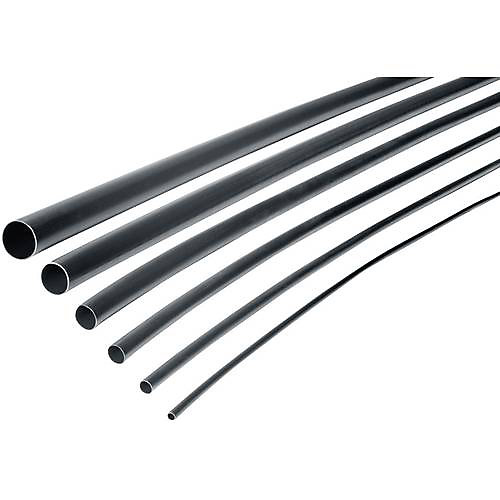 HellermannTyton TA37-24/8-BK-1200 gaine thermorétractable avec colle noir 24 mm, 1 m