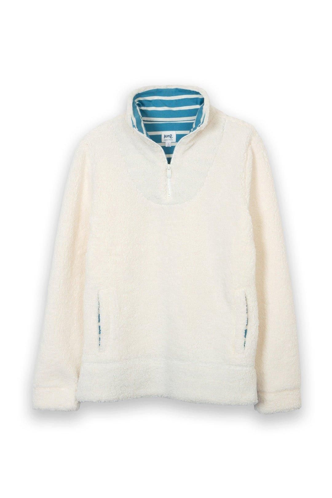 Kite Purbeck 1/4 Zip Teddy Fleece Ecru