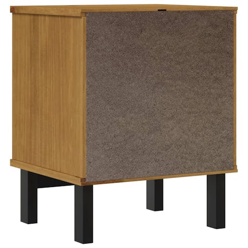 NNEVL Bedside Cabinet FLAM 40x35x50 cm Solid Wood Pine