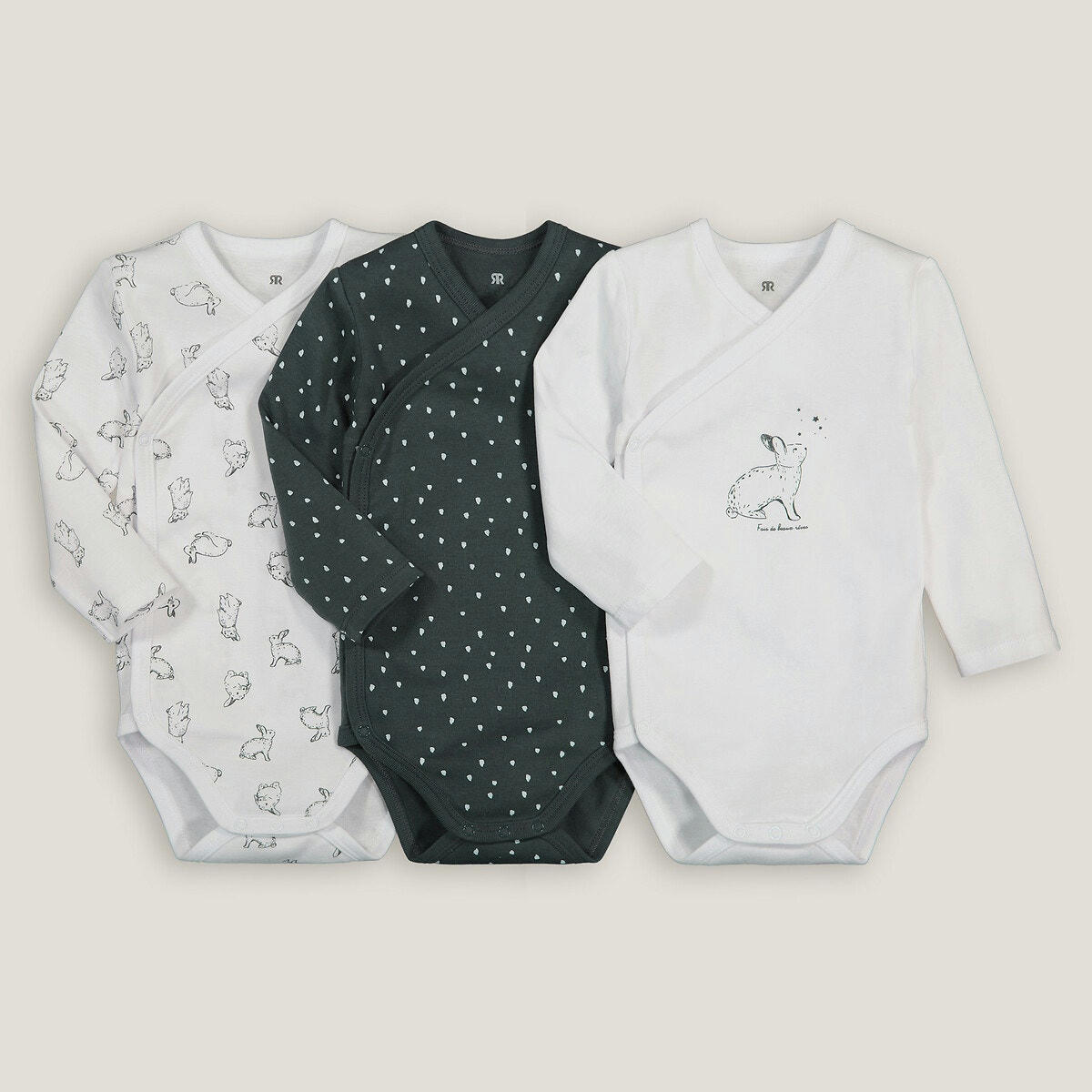 Lot de 3 bodies naissance imprimés