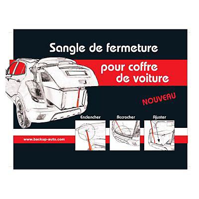Appareillage de sécurité pour coffre de voiture ouvert