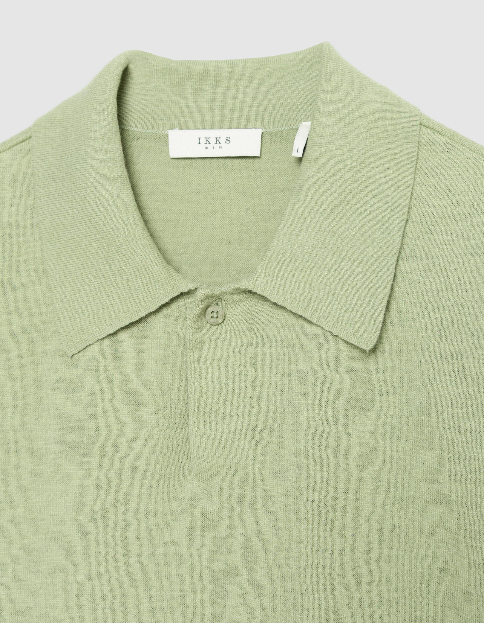 Polo manches courtes vert maille flammée Homme