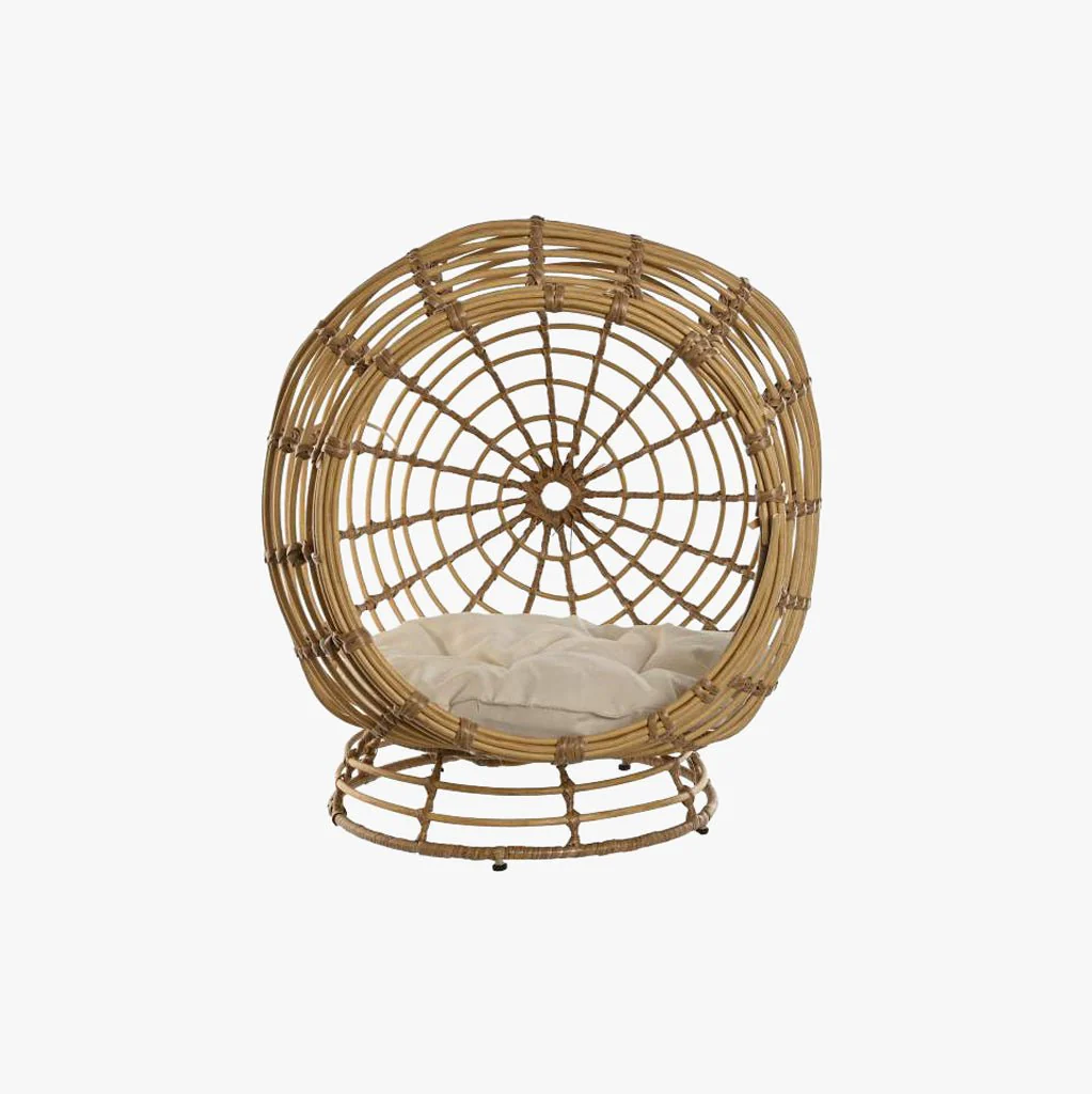 Cama de Animal Rattan Circular 60x58x58 PAWRENTS