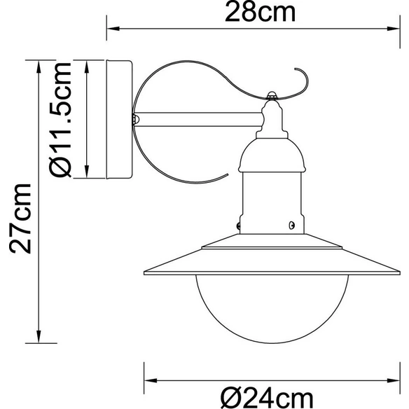 Außenleuchte »LINDA«, Metall, 60 W, ohne Leuchtmittel