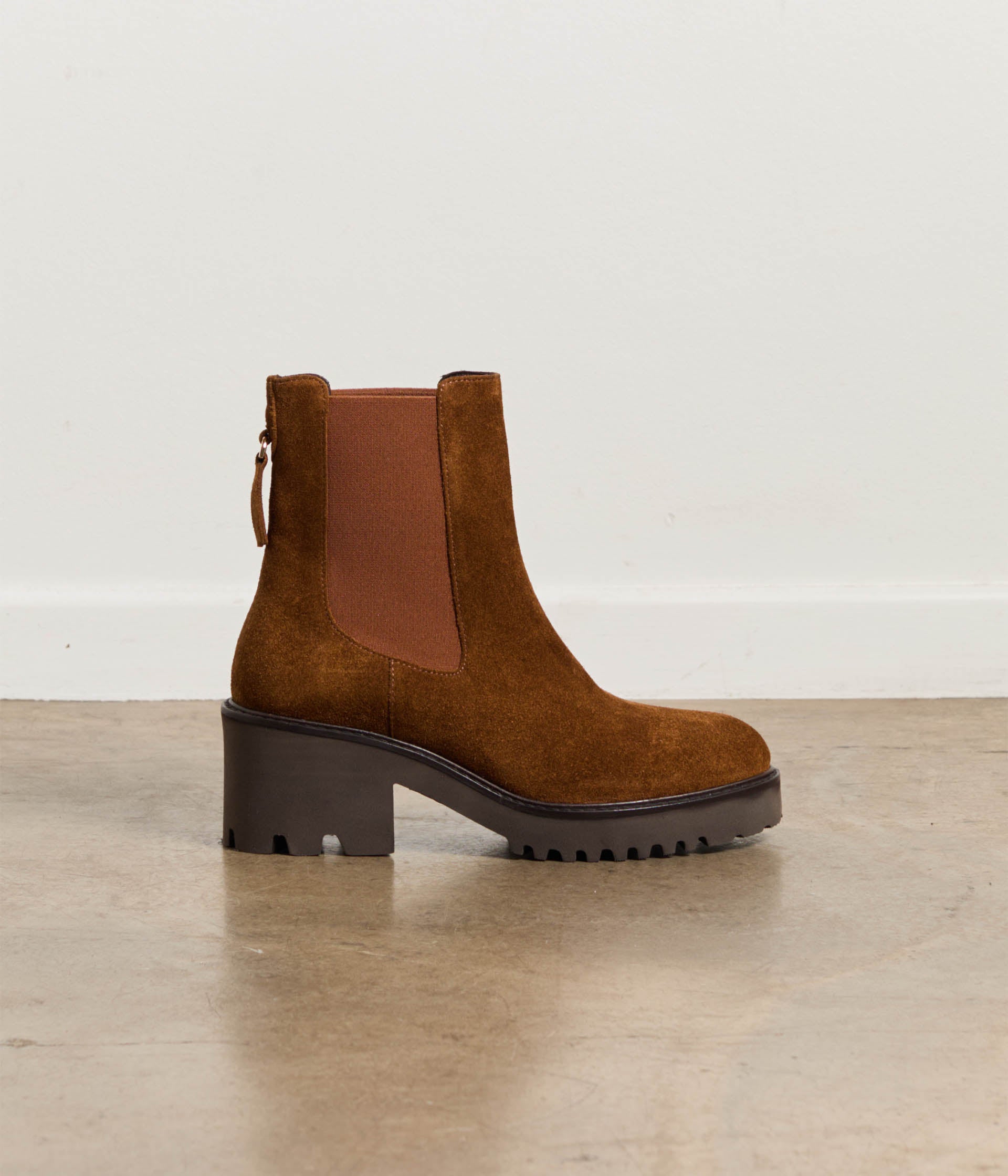 Boots crantées camel Alpha