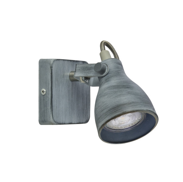 Lampa kinkiet ASH 1x40w gu10 szary mat