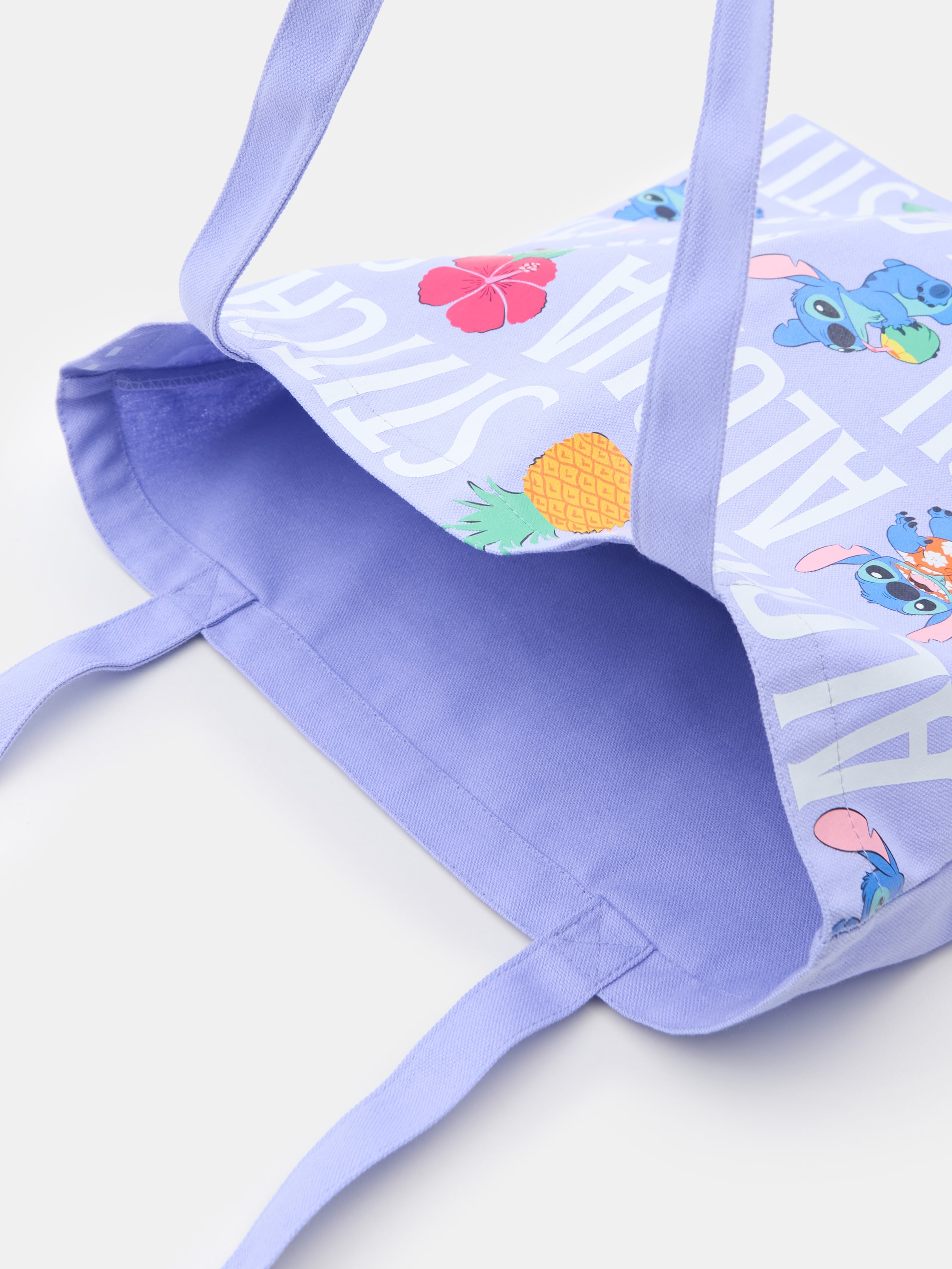 Materiałowa torba shopper z nadrukiem Stitch